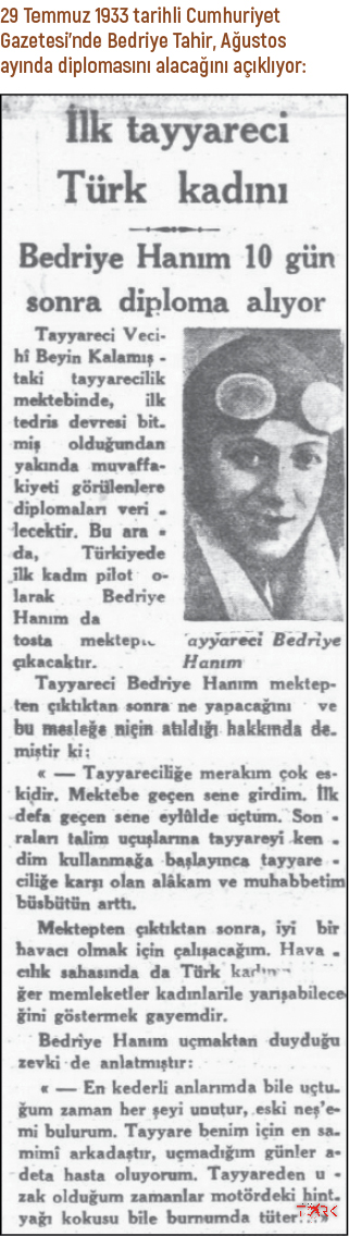 Bir Kadın, Bir Uçak, Bir Cumhuriyet Hayali: Bedriye Tahir Gökmen