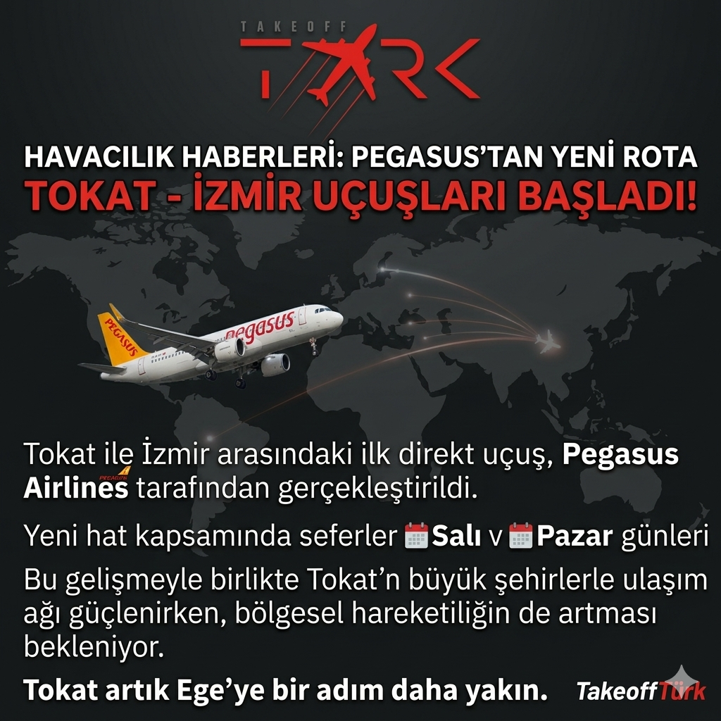 TOKAT VE İZMİR ARASINDA GÖNÜL VE TİCARET KÖPRÜSÜ: DİREKT UÇUŞLAR BAŞLADI!