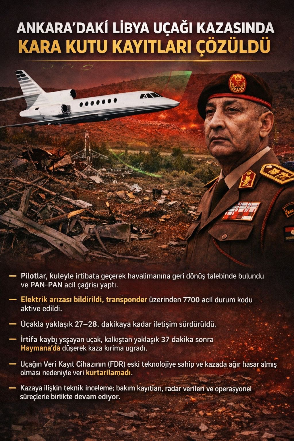 Ankara’daki Libya Uçağı Kazasında Kara Kutu Kayıtları Çözüldü