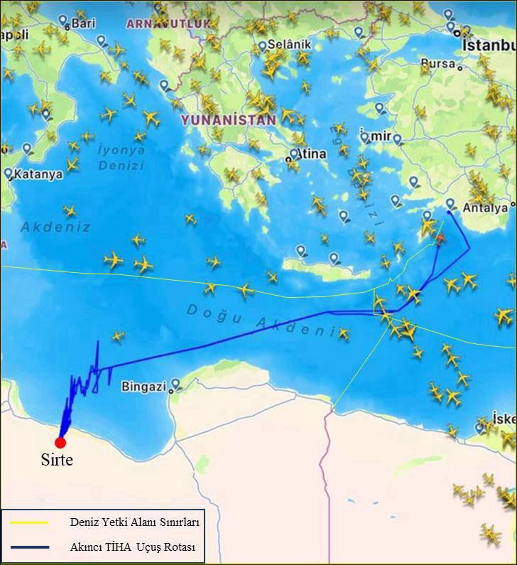 AKINCI TİHA'dan Akdeniz'de Gövde Gösterisi: 2019 Mutabakatı Sınırlarını İzleyerek Libya'daki Tatbikata İndi!