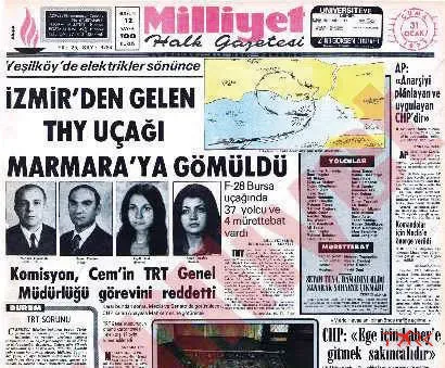 📅 Tarihte Bugün | 30 Ocak 1975: Marmara Denizi’nde Sonlanan Bir Uçuş